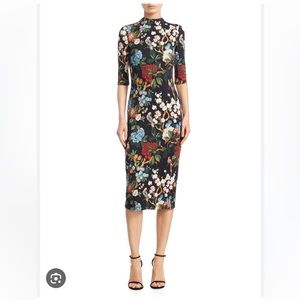 Alice and Olivia Delors floral midi dresss